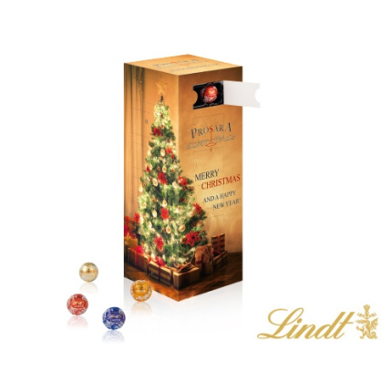 Tower adventskalender with mini chocolate balls lindt - Topgiving