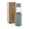 Ukiyo glazen hydratatie-trackingfles met sleeve - Topgiving