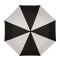 Opvouwbaar - Handopening - Windproof -  100cm - Zwart / Wit - Topgiving