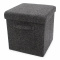 Foldable storage pouffe with handles wool - Topgiving