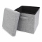 Foldable storage pouffe with handles yarn - Topgiving